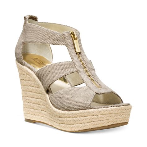 michael michael kors damita platform wedge sandals cheap
